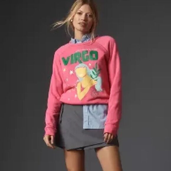 Anthropologie Midnight Rider Carolita Zodiac Virgo Sweatshirt NWT - Picture 3 of 8